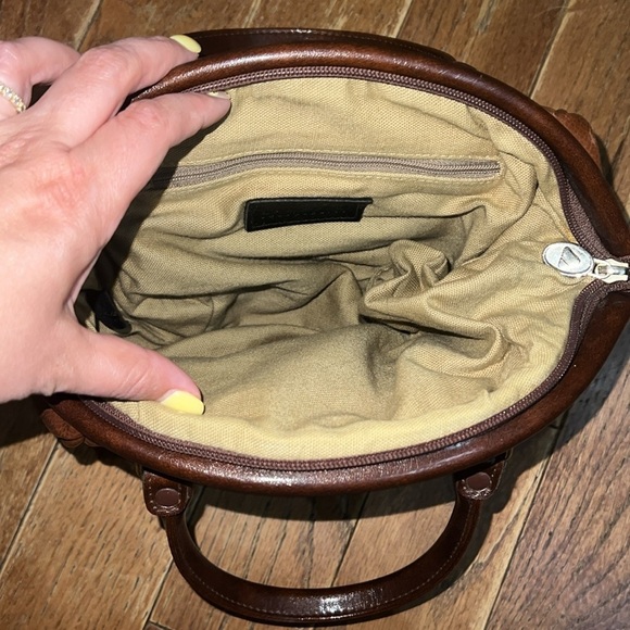 Vintage 90s Liz Claiborne Brown Handbag - Picture 3 of 7